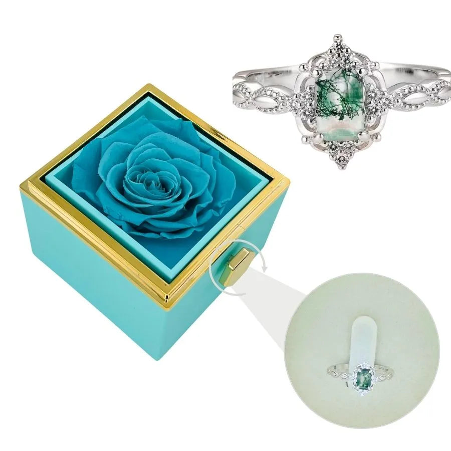 Coffret Rose Éternelle et Bague Jasmine