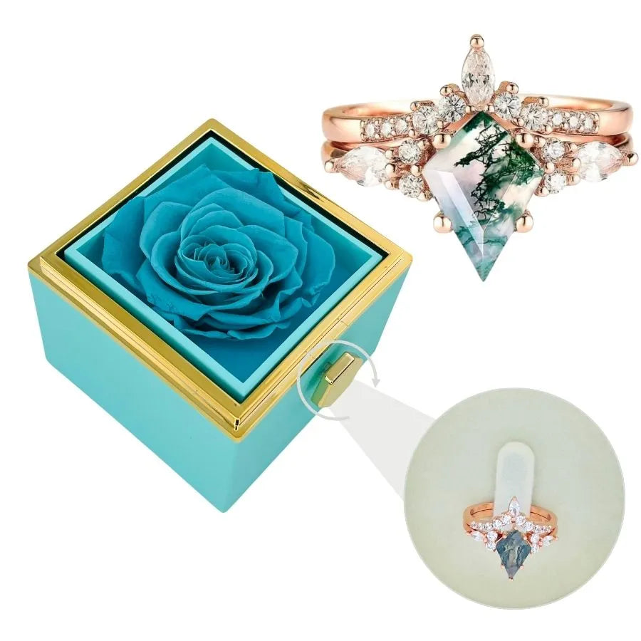 Coffret Rose Éternelle et Bague Lya