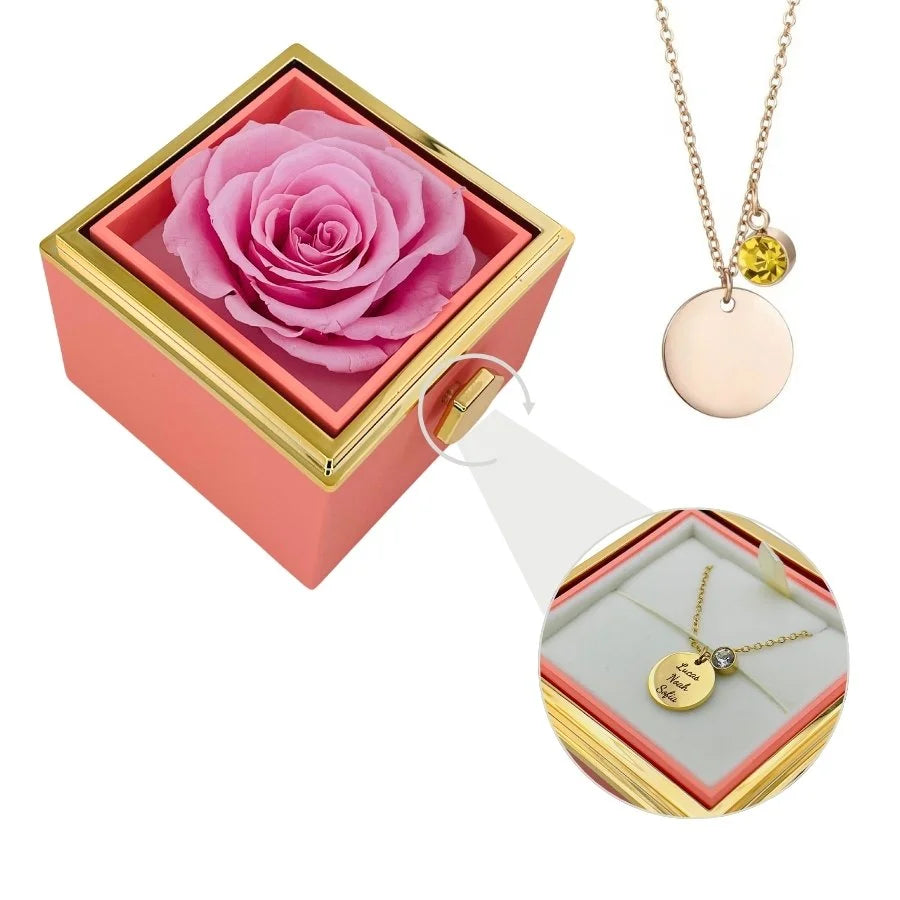 Coffret Rose Eternelle et Disque Personnalisé