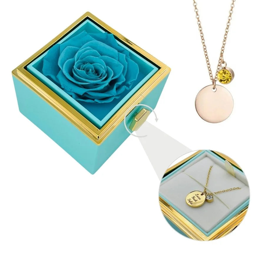 Coffret Rose Eternelle et Disque Personnalisé