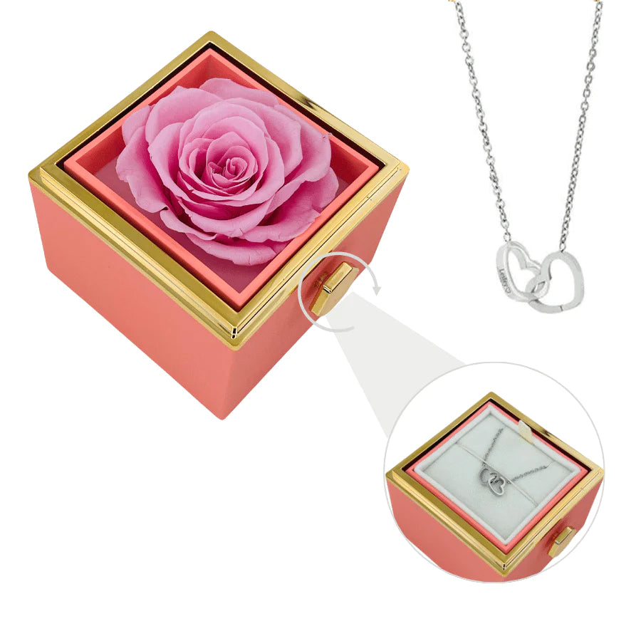 Eternal Rose Box & Personalized Necklace