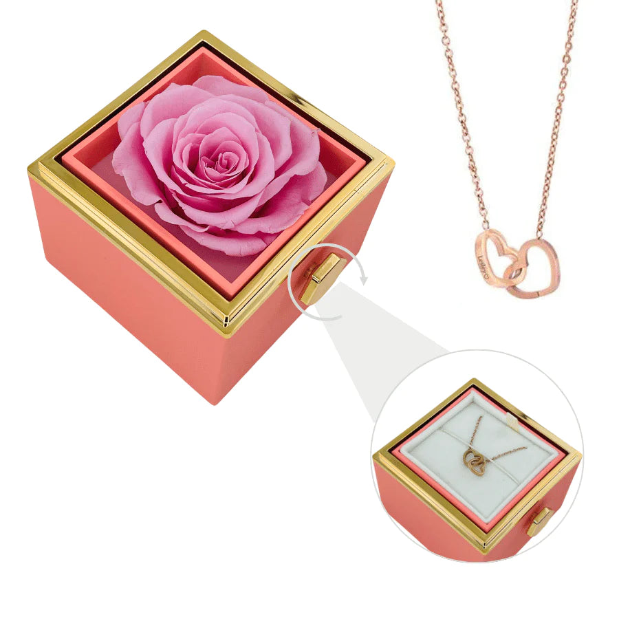 Eternal Rose Box & Personalized Necklace