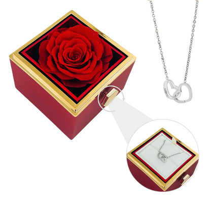 Ewige Rose Box & Personalisierte Halskette