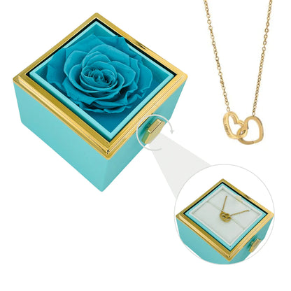 Eternal Rose Box & Personalized Necklace